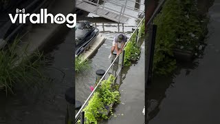 Hurricane Debby Turns Marina Into an Obstacle Course  ViralHog [upl. by Pierrette107]