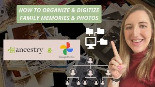 How to organize and digitize family photos videos amp history using Google Photos amp Ancestrycom [upl. by Surat]