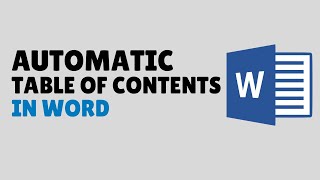 How to Create Table of Contents in Word  Automatic amp Hyperlinked [upl. by Dinsmore]