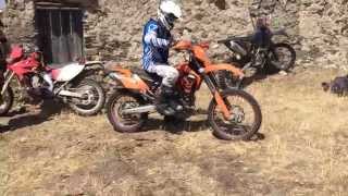 KTM EXC 525 full throttle hill climb [upl. by Airotkiv]