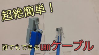 【工具不用】誰でもできる超絶簡単LANケーブル自作説明 [upl. by Jerrilee]