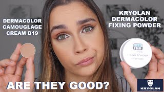 KRYOLAN DERMACOLOR FIXING POWDER REVIEW AND 11H WEAR TEST  And dermacolor concealer D19 as contour [upl. by Eadrahs261]