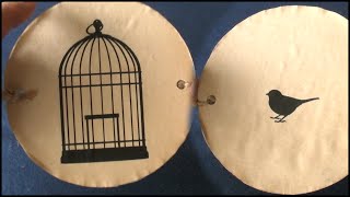 Thaumatrope Bird Cage Earliest Animation [upl. by Odey]