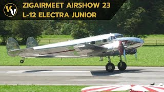 Built in the 1930s and still flying  Lockheed L12 Electra Junior air show display [upl. by Quennie]