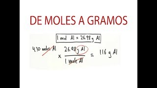 Convertir moles a gramos [upl. by Nnylf]