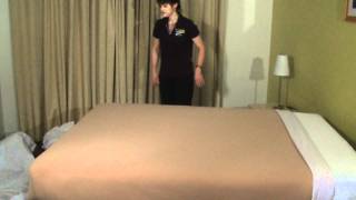 Housekeeping Step by Step  Bedmaking [upl. by Nemhauser]