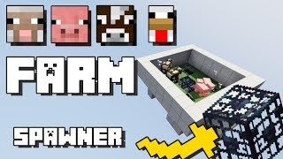 Minecraft Pig Cow Sheep and Chicken Farm With Spawner [upl. by Deery]