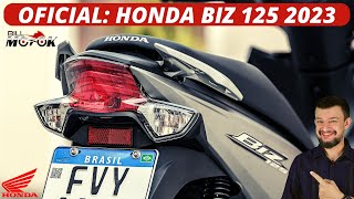 APRESENTAÇÃO OFICIAL HONDA BIZ 125 2023 preço detalhes e cores agora [upl. by Im578]