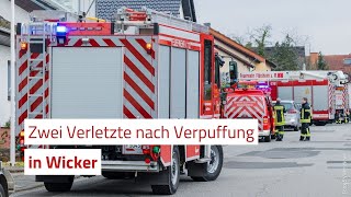 Zwei Verletzte nach Verpuffung in Wicker [upl. by Yrogiarc]