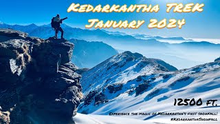 Kedarkantha Snow Trek  Best Winter Trek in 2024 Solo Adventure [upl. by Androw]