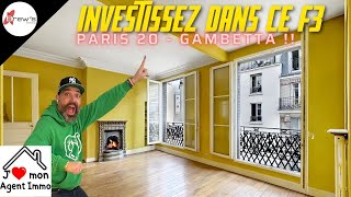 🌟 F3 à Rafraichir à Paris 20  Investissement Lumineux proche de Gambetta 🛠️ [upl. by Oab]