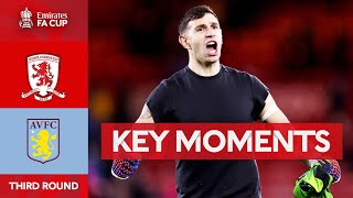 Middlesbrough v Aston Villa  Key Moments  Third Round  Emirates FA Cup 202324 [upl. by Obeded]