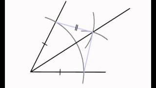 Angle Bisectors 1  Bisecting an Angle with ruler and compasses only [upl. by Ettenal859]