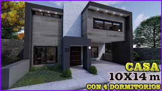 🔴Casa 10x14 Diseñó Moderno y excelente distribución✅ [upl. by Boleslaw]