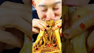 Which part of a cow is a beef omasum mukbang asmr eatingchallenge viral [upl. by Wakerly142]