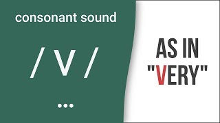 Consonant Sound  v  as in quotveryquot – American English Pronunciation [upl. by Suolekcin107]