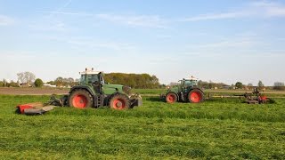 Fendt 926 amp Vicon Extra 632T  Fendt 818 amp Vicon CM300  gras maaien [upl. by Veradia]