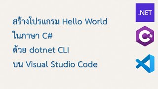 เขียนโปรแกรม Hello World Dotnet CLI C VSCODE [upl. by Llenrep]