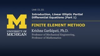 0101 Introduction Linear Elliptic Partial Differential Equations Part 1 [upl. by Mercorr909]