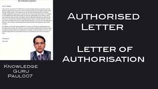 Authorised letter I Authorisation letter I Letter of authorisation I Authorised letter kaise likhe [upl. by Gisser745]