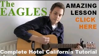 How To Play Hotel California On Guitar  Hotel California Chords  Easy Guitar Lesson [upl. by Herrick]