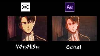 My Capcut Vs After Effects  Cereal Remake  Levi Edit [upl. by Nylsirhc]