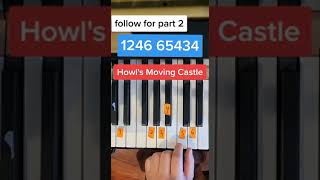 Howls Moving Castle Easy Piano Tutorial [upl. by Teeniv]