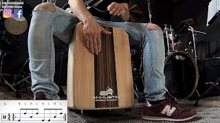 Cajon lernen 2  lineare 8tel Rhythmen für Einsteiger [upl. by Ahto107]