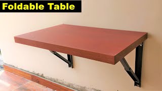 How To Make A Wall Mount Folding Table  Space Saving  A2Z Construction Details [upl. by Ived]