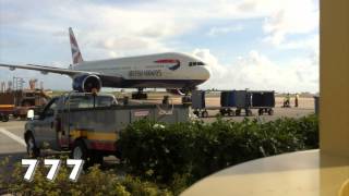 Aircraft Lineup at Grantley Adams Airport Barbados [upl. by Niarda]