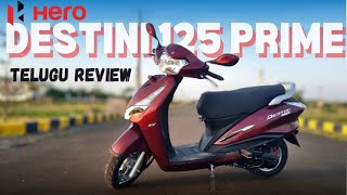 Hero Destini 125 Prime telugu review Value for money scooter motoboyvk [upl. by Frannie]