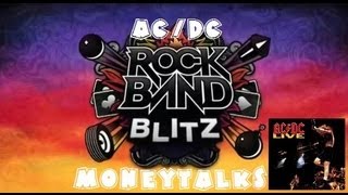 ACDC  Moneytalks Live  Rock Band Blitz Playthrough 5 Gold Stars [upl. by Anitsirhcairam]