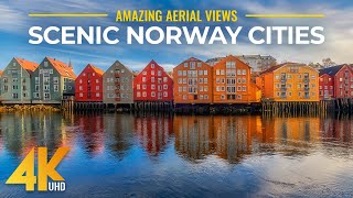 Flying over Norway Cities 4K UHD  Ambient Drone Film about Northern Jewel of Europe [upl. by Einor382]