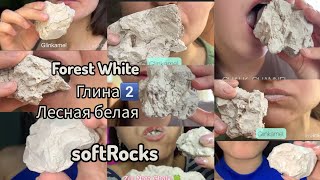 White Forest Clay2️⃣ Лесная белая☁️☁️ chalkasmr clayeating clayasmr chalkedit [upl. by Layol]