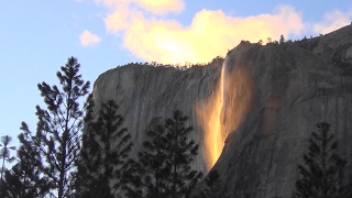 Horsetail Falls  Firefalls  Yosemite  2017 [upl. by Naejeillib]