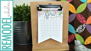 Easy LastMinute Gift Idea DIY Desk Calendar Stand  Printable Calendar [upl. by Abrams994]