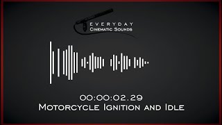 Motorcycle Ignition and Idle  HQ Sound Effect [upl. by Rania14]