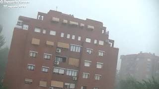 Tormenta severa de granizo en Madrid el 28 de agosto de 2017 Otra DANA en Madrid [upl. by Ahsitnauq101]