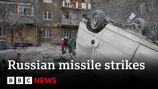 Russia fires cruise missiles at Ukraine for first time in two months  BBC News [upl. by Raney]