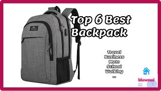 🎒🟡 6 Best Backpack for everyday use ✅ Water Resistant  Anti Theft  Travel  Laptop  Business [upl. by Tatianas]