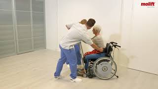 Molift Raiser Pro  How to transfer a user from a wheelchair to a toilet [upl. by Girand]