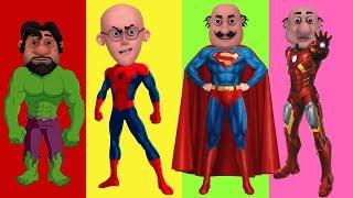 MOTU PATLU Wrong Heads with Spiderman in Hindi Superman Hulk Iron Man  Motu Patlu Cartoon in Hindi [upl. by Netta44]