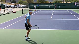 Alexander Zverev amp Andrey Rublev  IW Practice Court Level 60fps [upl. by Haral]