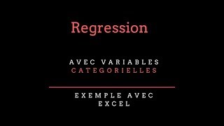 Excel  Régression linéaire avec variables catégorielles [upl. by Cox]