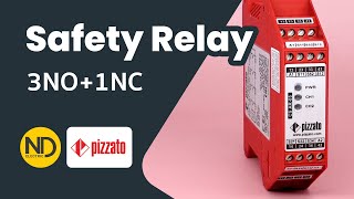 Safety Relay 3NO1NC category 4  Pizzato  ND Electric [upl. by Aseefan]