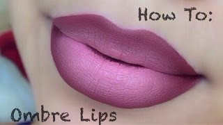 HOW TO  Ombre Lips Drugstore Products [upl. by Suehtomit]