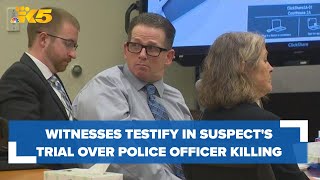 First witnesses testify in trial of suspect accused of killing Everett police officer [upl. by Utir]