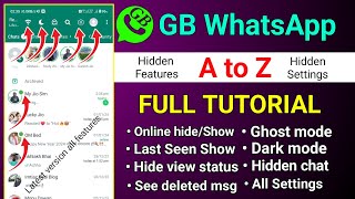 Gb Whatsapp v1760 A to Z settings and Hidden Features Gb Whatsapp full tutorial🤩 [upl. by Candida]