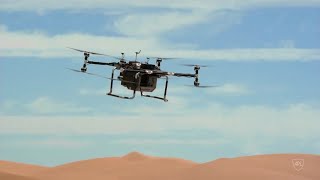 Watch NASAs Dragonfly rotorcraft model soar over Californian sand dunes [upl. by Ayojal836]