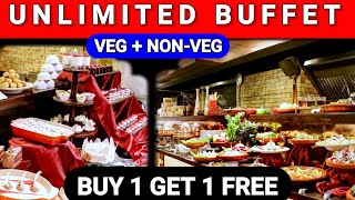 Unlimited Veg  NonVeg Buffet all days  Offer  Buy 1 Get 1 Free  Global buffet Svenska Hotel [upl. by Thecla561]